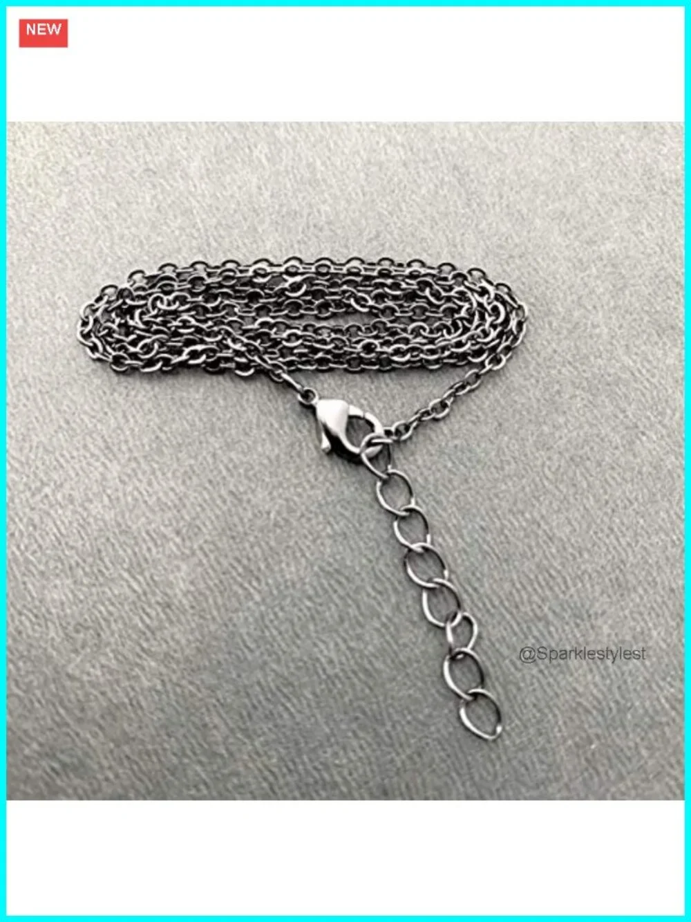 Run The World Necklace 18 Inch Gunmetal Chain Pewter Charms Pendant